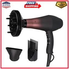 Professional Ionic Hair Dryer with Diffuser, Infrared Salon Grade Blow Dryer ...