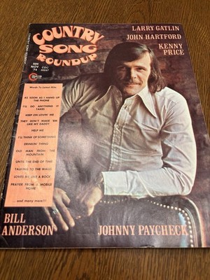Vintage Country Song Roundup Magazine Nov 1974 Johnny Paycheck Bill Anderson B1