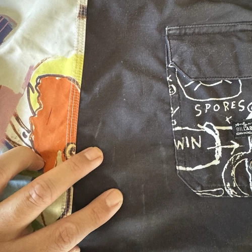 Boardshorts Billabong para hombre 34 Andy Warhol Jean Michel Basquiat 19” entrepierna raro - Imagen 19 de 21