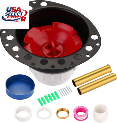 Freestanding Tub Drain Rough-In Kit with PVC Adapter and Brass Pipes