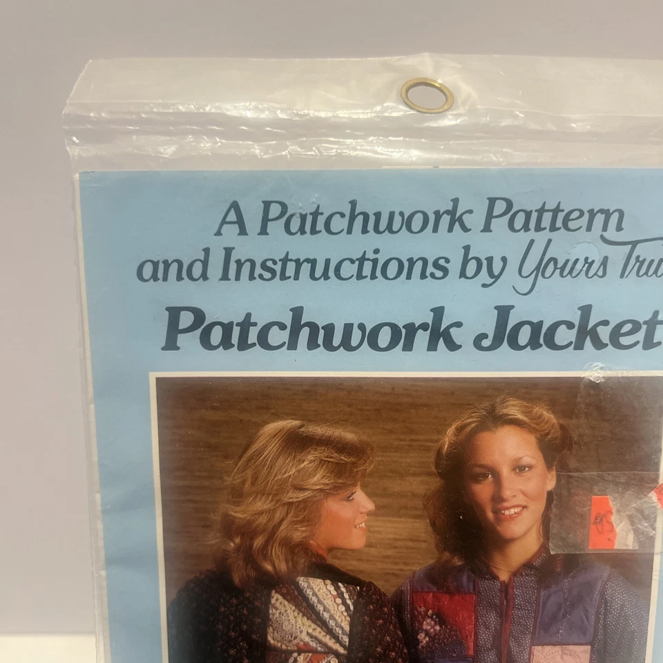 NEW 1980 Yours Truly 2 Sizes Patchwork Pattern "Patchwork Jacket" #3737 USA Made - Image 2 of 4
