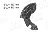 AIC Ankerblech Spritzblech Bremsscheibe Vorne Rechts FüR VW Audi Passat Variant