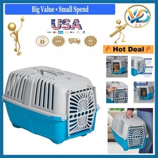 Spree Travel Pet Carrier Hard-Sided Blue 22 Inch for XS Dogs Cats Small Animals