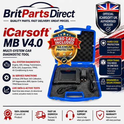 iCarsoft MB V4.0 Mercedes Benz Smart OBD2 Diagnosescanner EPB ABS + Hardcase