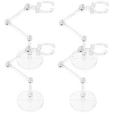 4 Pcs Display Figures Stands for Collectibles Plastic Action Posing Holder Base