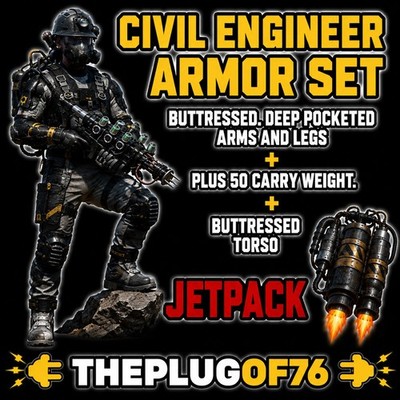 FALLOUT 76 [PC] CIVIL ENGINEER ARMOR FULL SET UNROLLED + BEST MODS