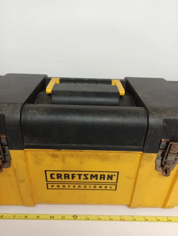 craftsman professional tool box Plastic Yellow/ Black Rare - Image 4 of 4