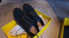 Goral 11.5US Wide Mystery Box Shoes Black Canvas NIB (Runs Narrow)