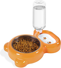 Dog Bowls, Cat Food and Water Bowl Set with Water Dispenser and Stainless Steel