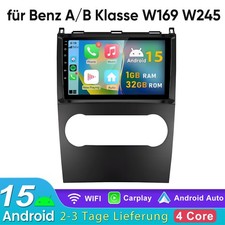 F&uuml;r Mercedes Benz A/B-Klasse W169 W245 W639 GPS Nav Android 15 CarPlay Autoradio