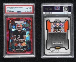 2024 Panini Prizm Draft Picks Red Ice Prizm DJ Lagway #182 PSA 10 GEM MT
