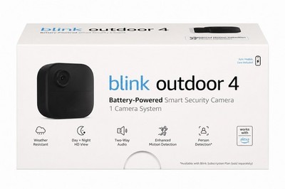 Blink Outdoor 4 Wireless Battery-Powered Smart Security Camera Black New
