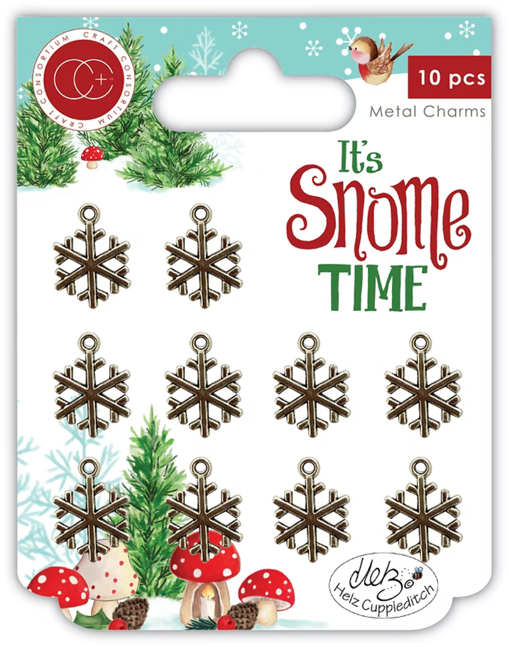 It's Snome Time - Snowflakes Metal Charms by Craft Consortium