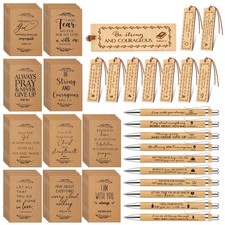 150 Pcs Christian Gifts Bulk 50 Bible Verse Notebook 50 Bible Pen and Religio...