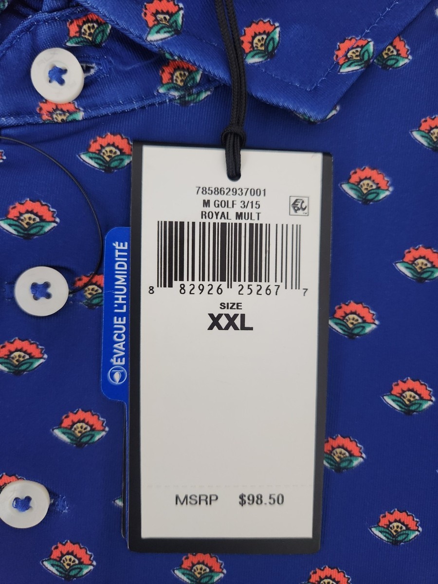 RLX Ralph Lauren Performance Golf Floral Print Polo Shirt Men's