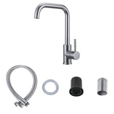 360° Modern Kitchen Sink Mixer Taps Swivel Spout Single Lever Tap Mono Faucet UK