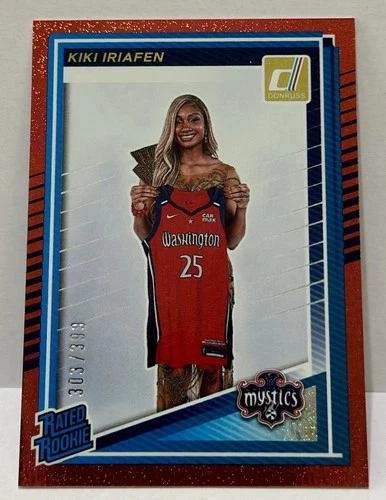 2025 Panini Donruss WNBA - Rated Rookie Kiki Iriafen #94 Red Shimmer /399 (RC)