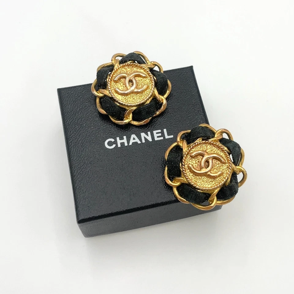 Подлинный Chanel Coco Mark цепочка серьги GD гравировка W/коробка BA100673 - Изображение 2 из 4