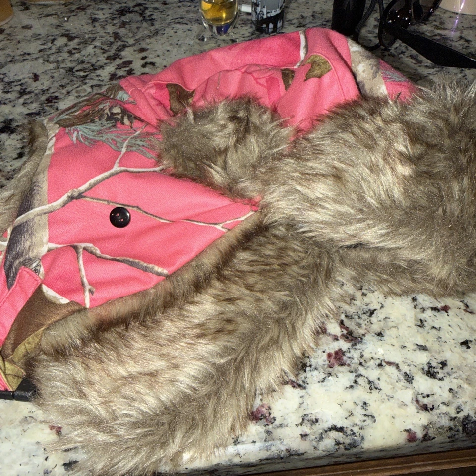 RealTree Xtra Hot Shot Ladies Thinsulate Insulation Lg Pink Trapper Hat RR1034 - Image 4 of 4