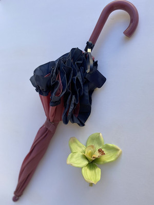 1980s 90s ShedRain Kids Rain Essentials Umbrella Purple Navy Blue Good Condition