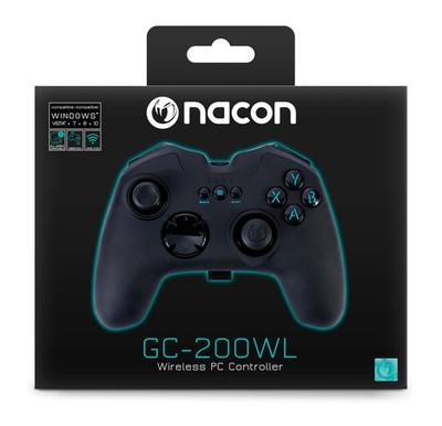 Nacon GC-200WL Wireless Controller für PC/Windows, kabellos, Schwarz, Vibration