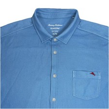 Tommy Bahama Mens IslandZone Emfielder Short Sleeve Light Sky Blue Polo Shirt XL