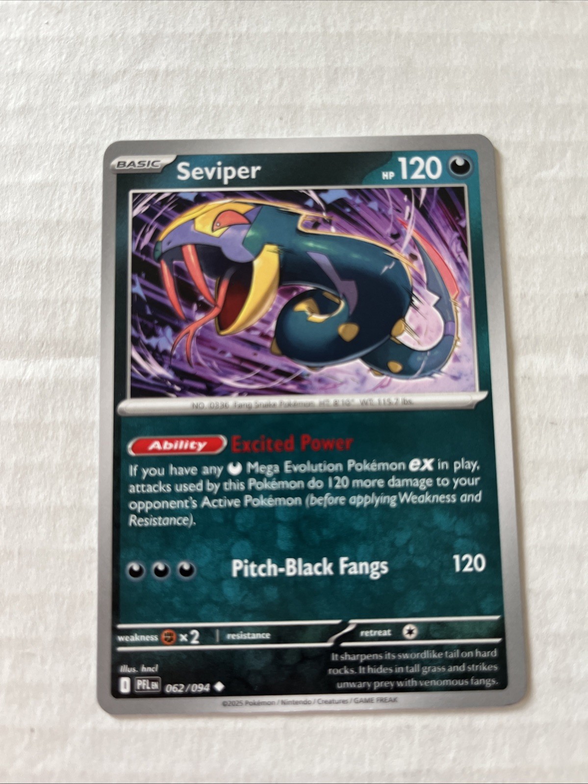 Seviper 062/094 Me02: Phantasmal Flames Regular