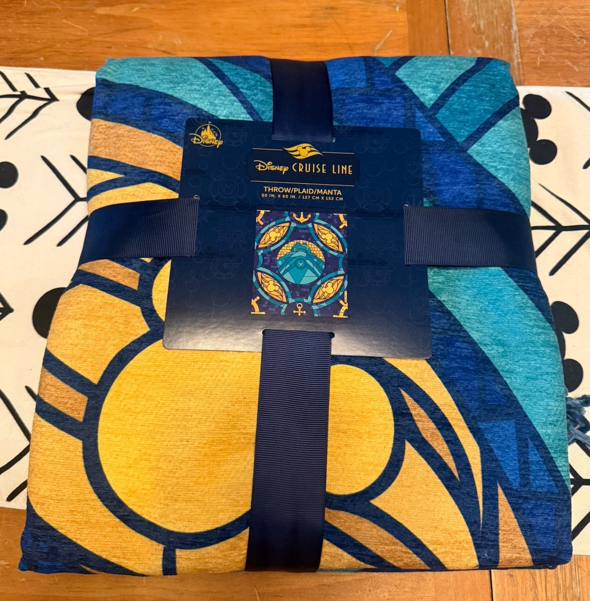 Disney Cruise Line Woven Throw Blanket 50x60” Stained Glass  display picture 1