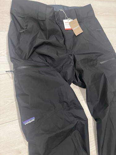NWT Patagonia Men’s Powder Town Ski Snow Pants Black Mens L - Picture 2 of 4
