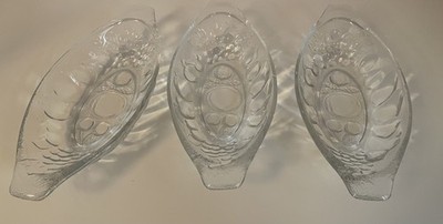Markenlos Retro Banana Split Schalen Klarglas x3 gebraucht