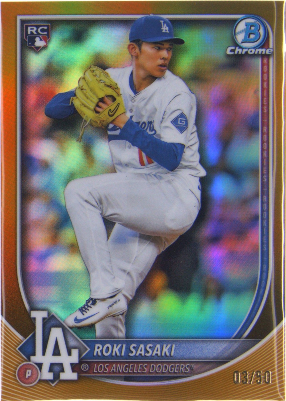 2025 Bowman Chrome - Roki Sasaki, Roki Sasaki #12 Gold Refractor /50 ...