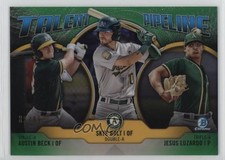 2019 Bowman Green Refractor 39/99 Jesus Luzardo Skye Bolt Austin Beck h7i