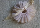 New Teddy Bear Clothing Collar with Tulle Ruffle, Cream, for 15-18 cm