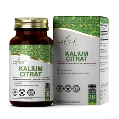 Kaliumcitrat | 180 Vegan  Kapseln 500 mg | Essentielles Mineral - Bild 1 von 4