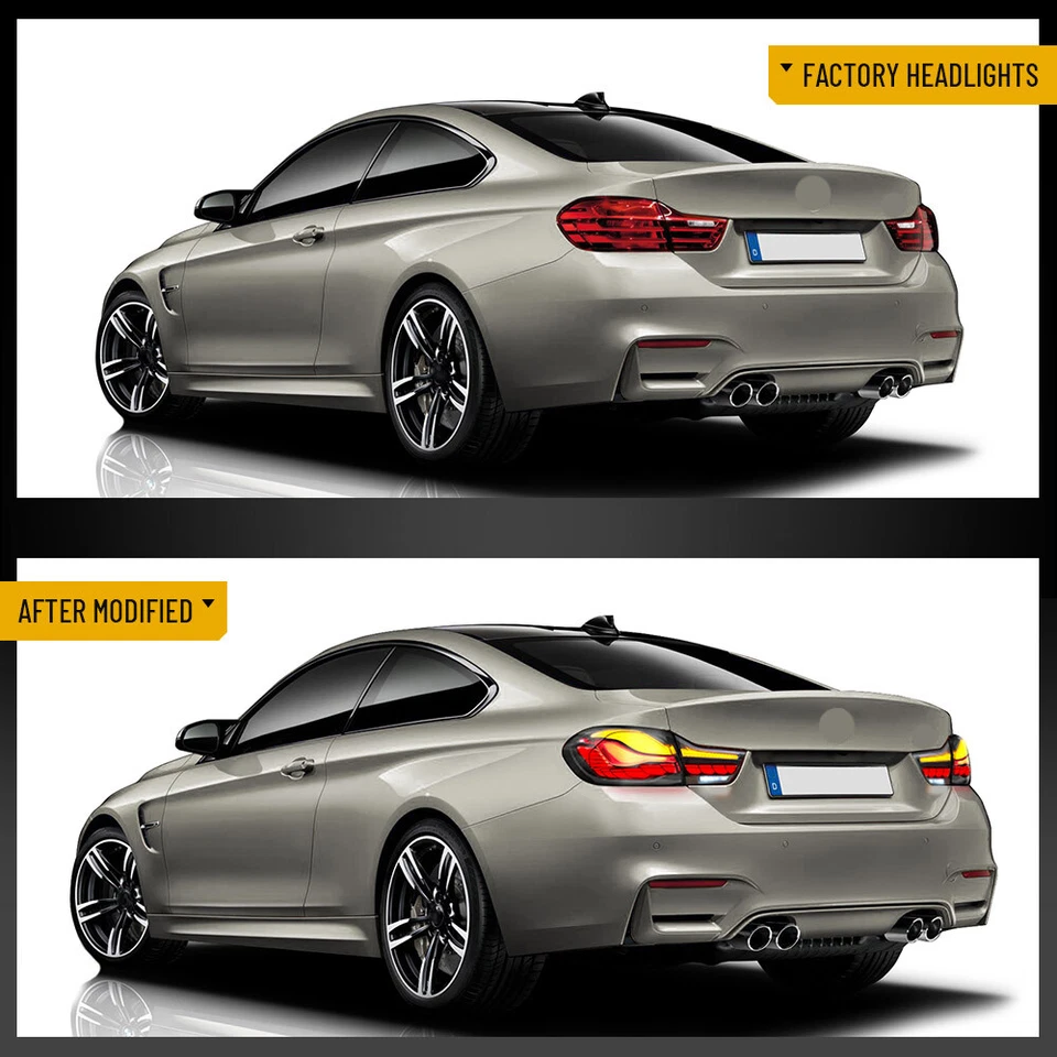 Luces traseras secuenciales LED VLAND para BMW F32 F33 F36 M4 2014-2020 Plug & Play 2X Foto 3 de 4