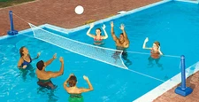Swimline 9186 Swimming Pool Cross Volleyball Net Game For In-Ground Pools