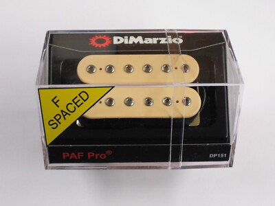 DiMarzio F-spaced PAF Pro Humbucker Creme W/Chrome Poles DP 151