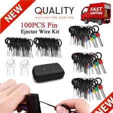 100pcs Pin Ejector Wire Kit Extractor Connector Puller Car Terminal Removal Tool