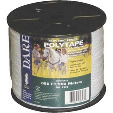 USA Dare 1/2 Inch Poly Electric Fence Horse Tape 656ft FARM RANCH TOOL EQUINE
