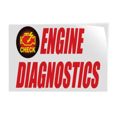 GENETIC/UNBRANDED Decal Stickers Engine Diagnostics Auto Car Vehicle C Vinyl Store Sign Label