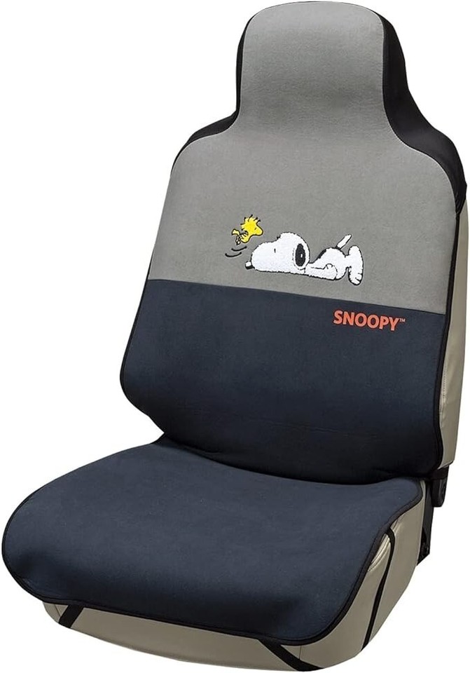 BONFORM Snoopy Car Steering wheel cover 681501GY & Seat Cover Set 4054