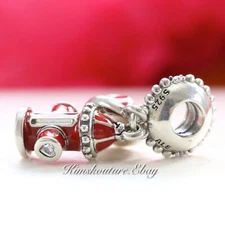 Authentic Sterling Silver Firefighter Essentials Enamel Dangle Bead 797632ENMX