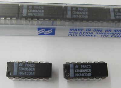 5 Stück/pcs 74C04 NSC DIP14 2-Input NAND/NOR Gate Hex Inverter MM74C04N CD4069CN