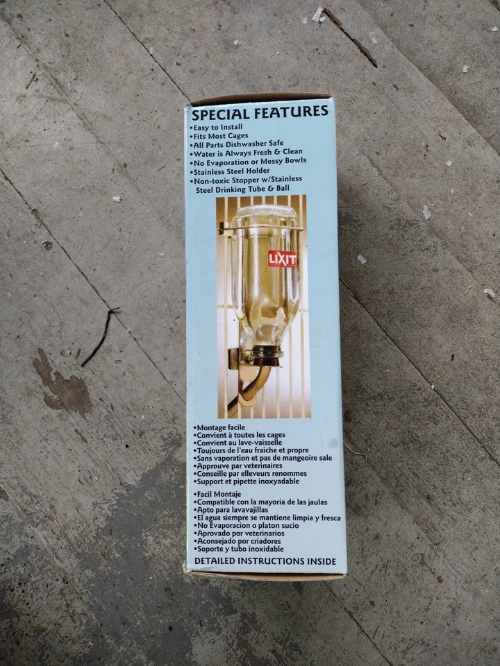 Botella de agua de vidrio Lixit, mediana, 32 oz Foto 3 de 3