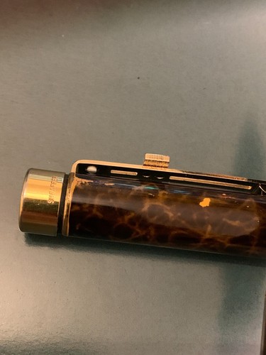 2 of Vintage Sheaffer TARGA 1030 Thuya Brown Marble Fountain Pen Pen 14K Gold - Picture 19 of 24