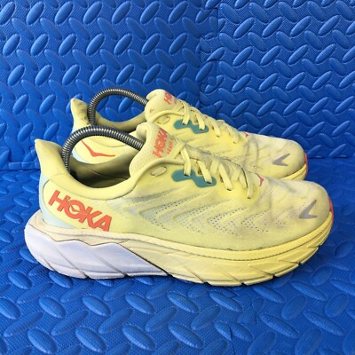 Hoka One One Arahi 6 Womens Running Shoes Yellow Athletic Sneakers Size 9B