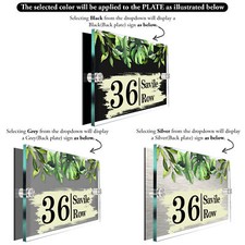 Personalised House Sign Door Number Plaque Custom Street Name Plate Outdoor UK