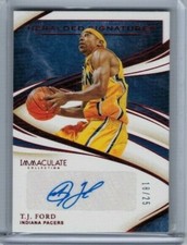 2019-20 Panini Immaculate T.J. Ford Heralded Signatures Red Auto #'ed 18/25