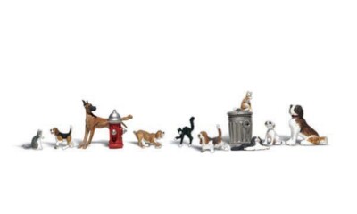 Woodland Scenics HO Dogs & Cats Scenic Accents Animals pkg(11) A1841