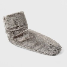 Women NWT "Target" Gray Slipper Booties w/ Grippers Size small. 5-7.